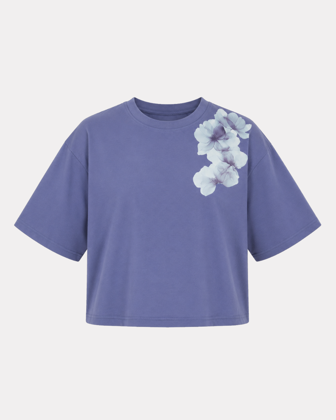 Floral shoulder oversized t-shirt