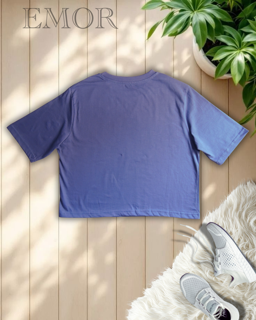 Floral shoulder oversized t-shirt