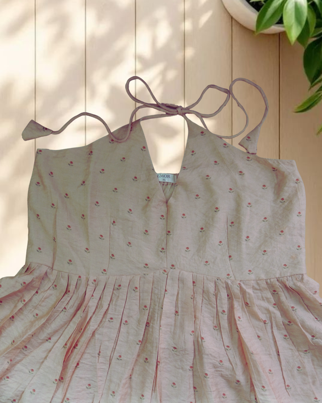 Halter neck floral peplum