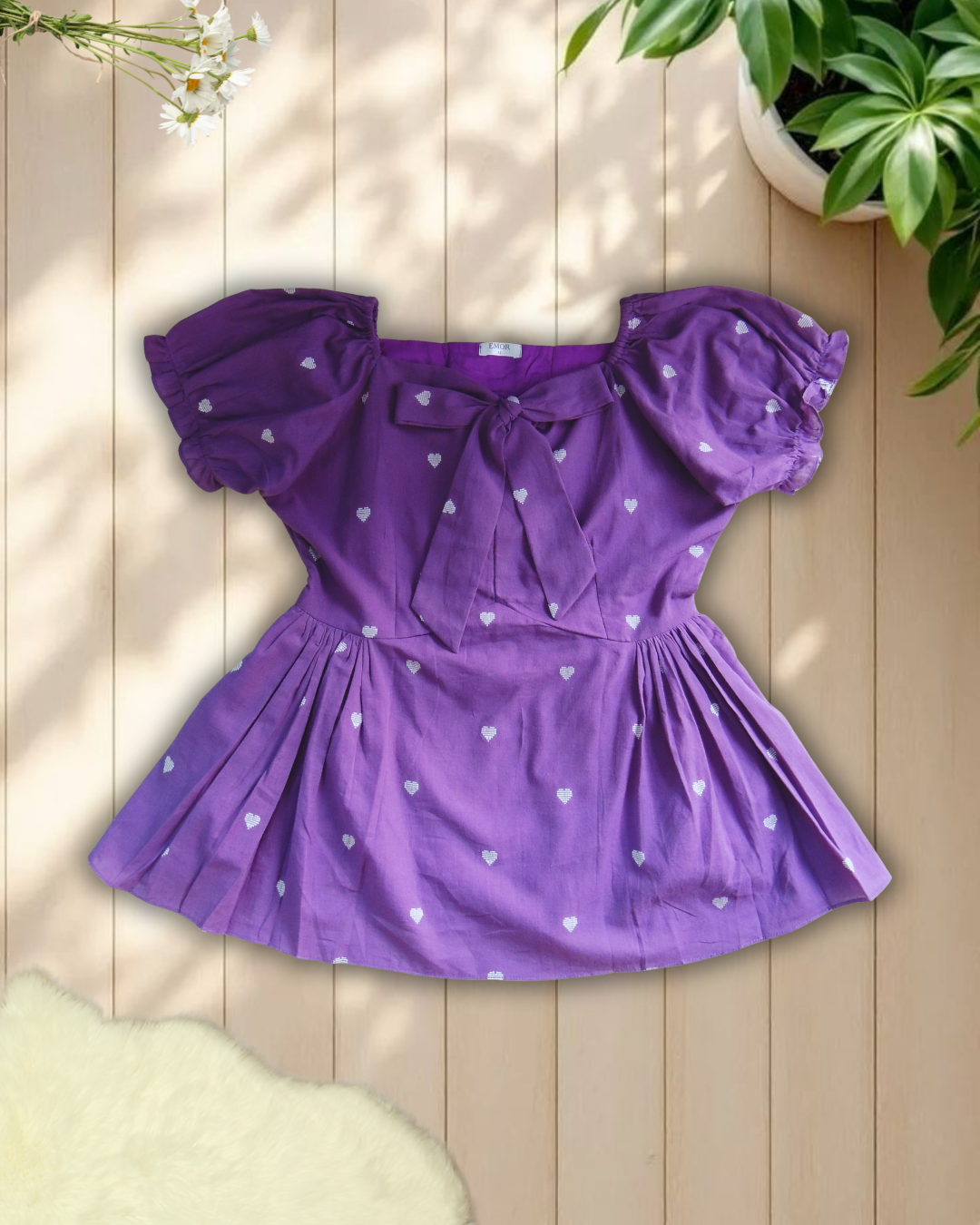 Sweetheart peplum top