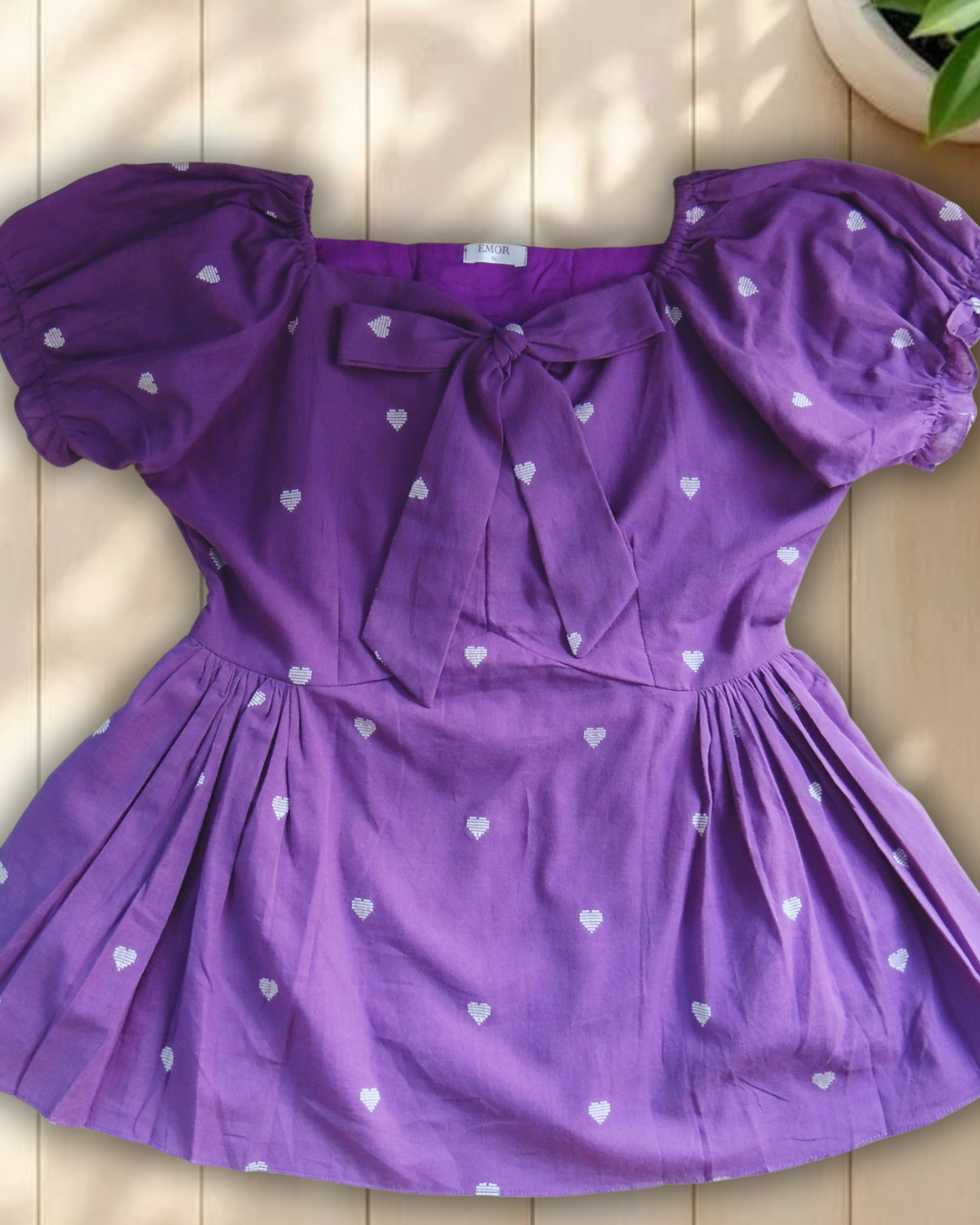 Sweetheart peplum top