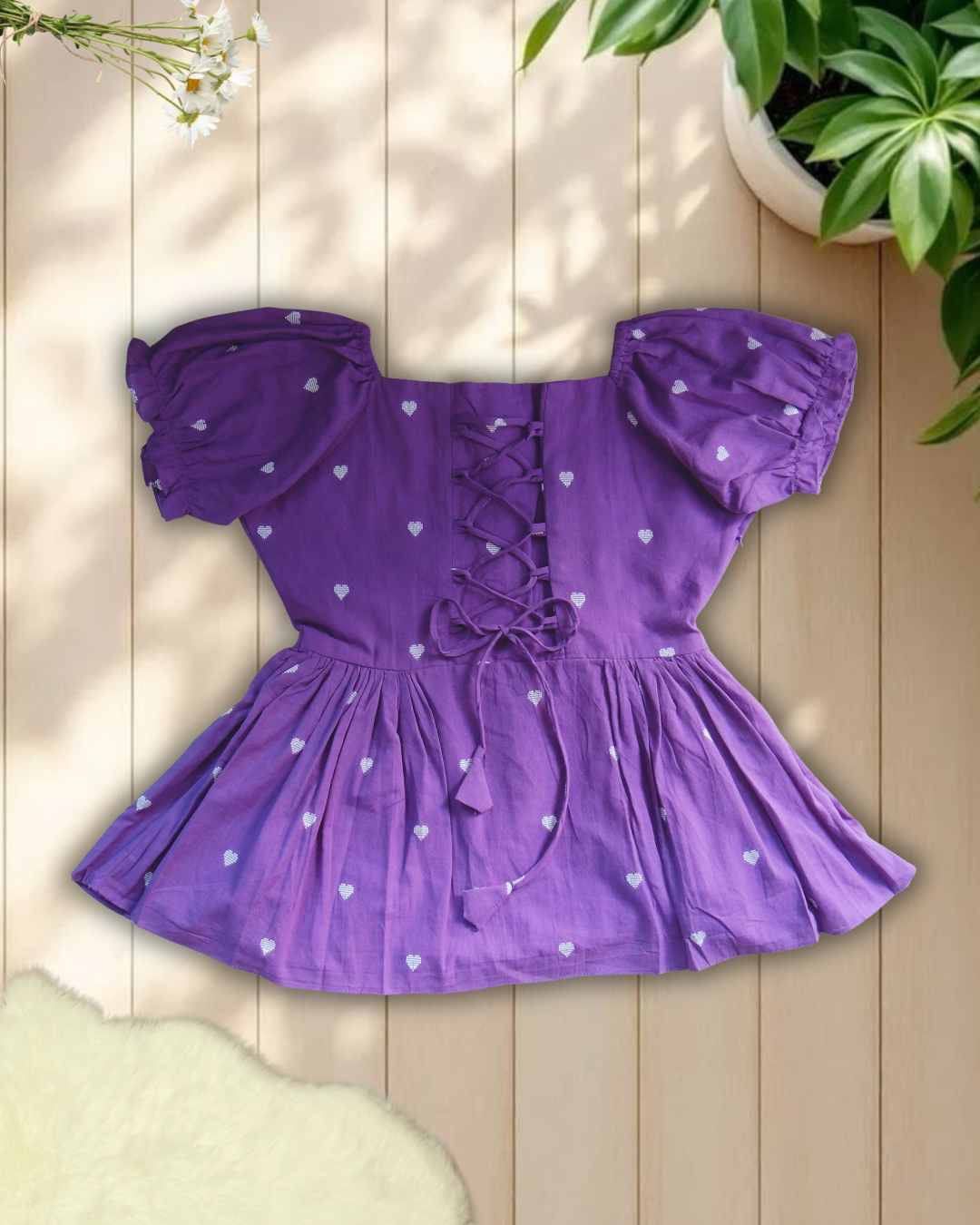 Sweetheart peplum top