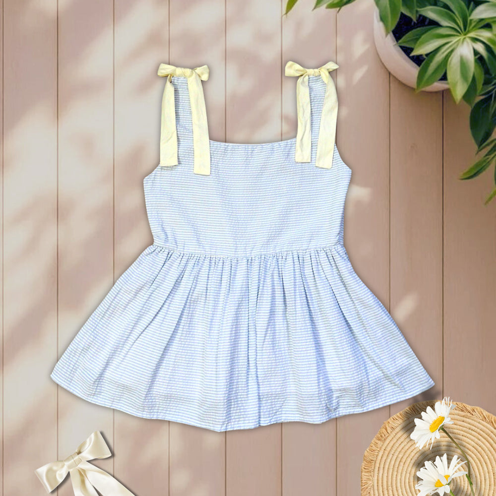 Bow Strap Peplum Top