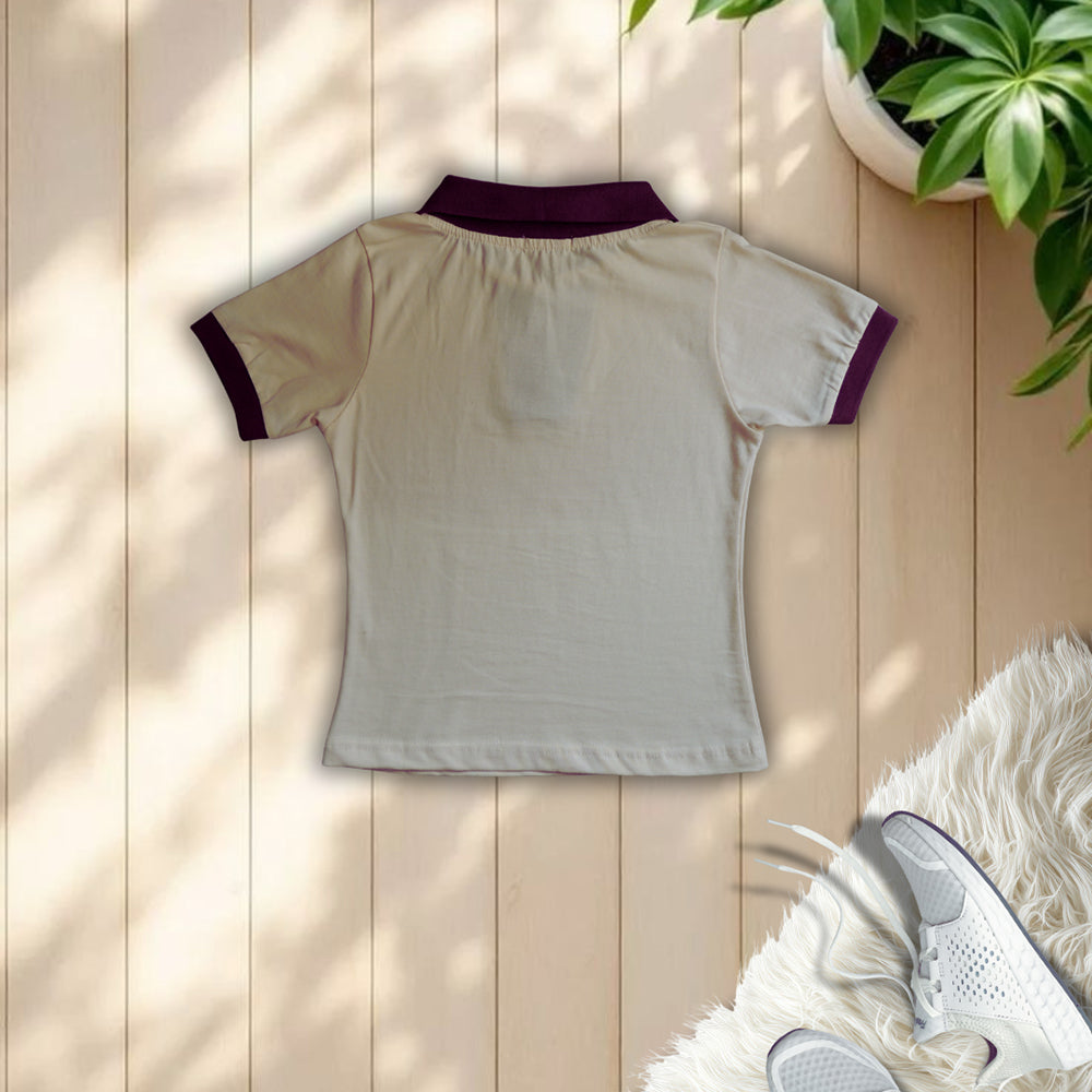 Contrast Collar Fitted T-Shirt