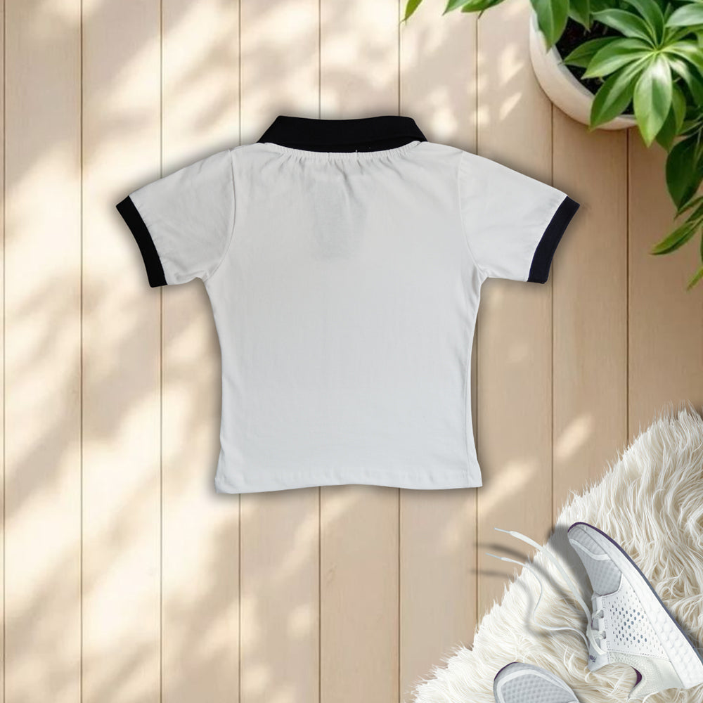 Contrast Collar Fitted T-Shirt