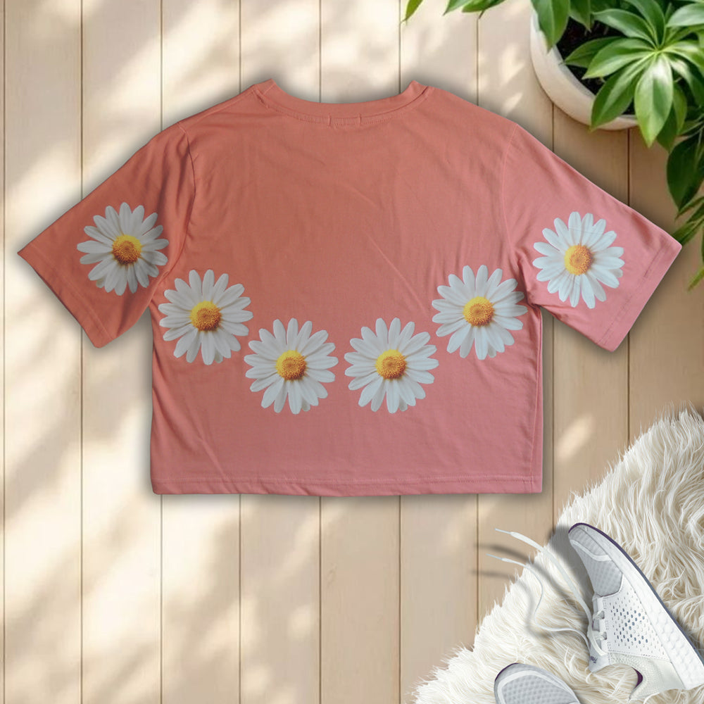Daisy Print Oversized T-Shirt
