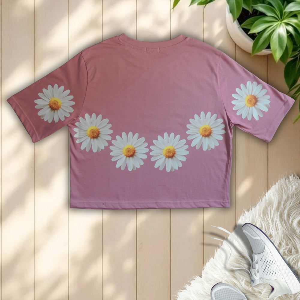 Daisy Print Oversized T-Shirt