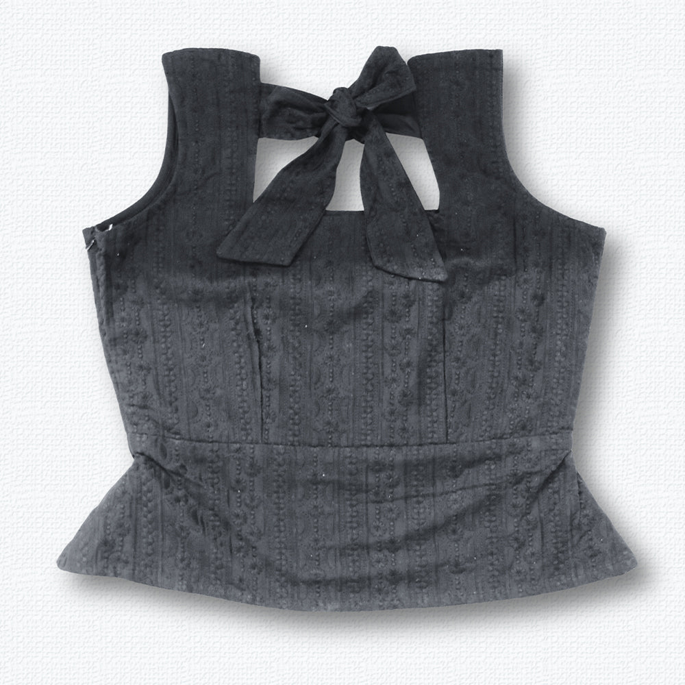 Hakoba Square Neck Crop Top