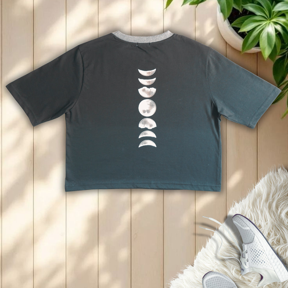 Moon Print Oversized T-Shirt