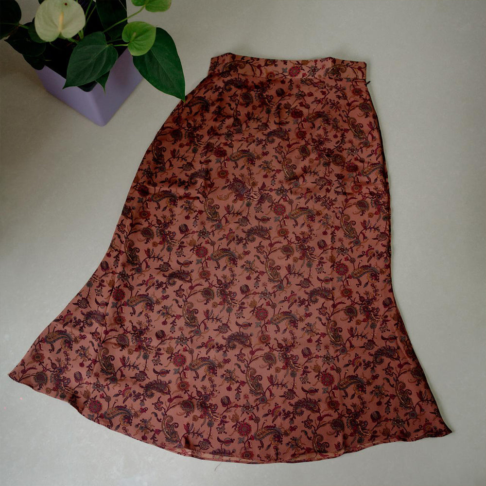 Printed Flared Ankle Skirt