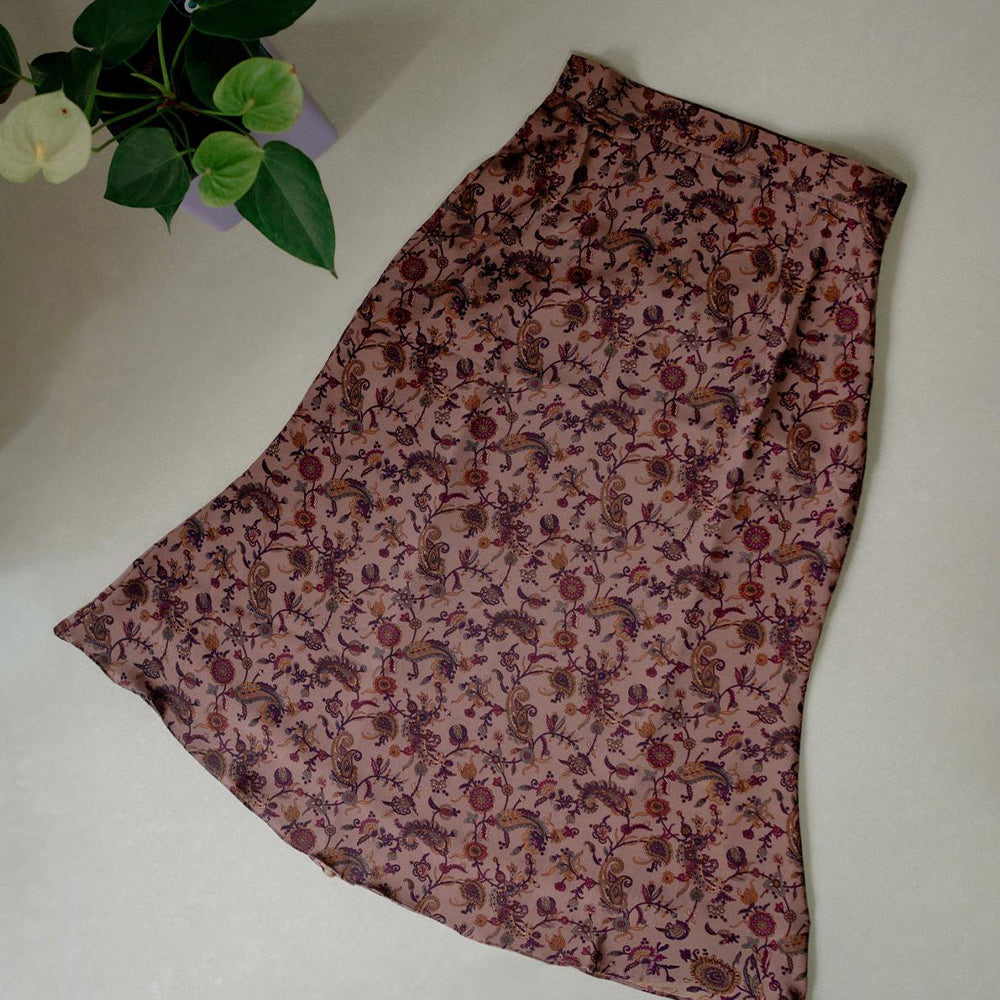 Printed Flared Ankle Skirt