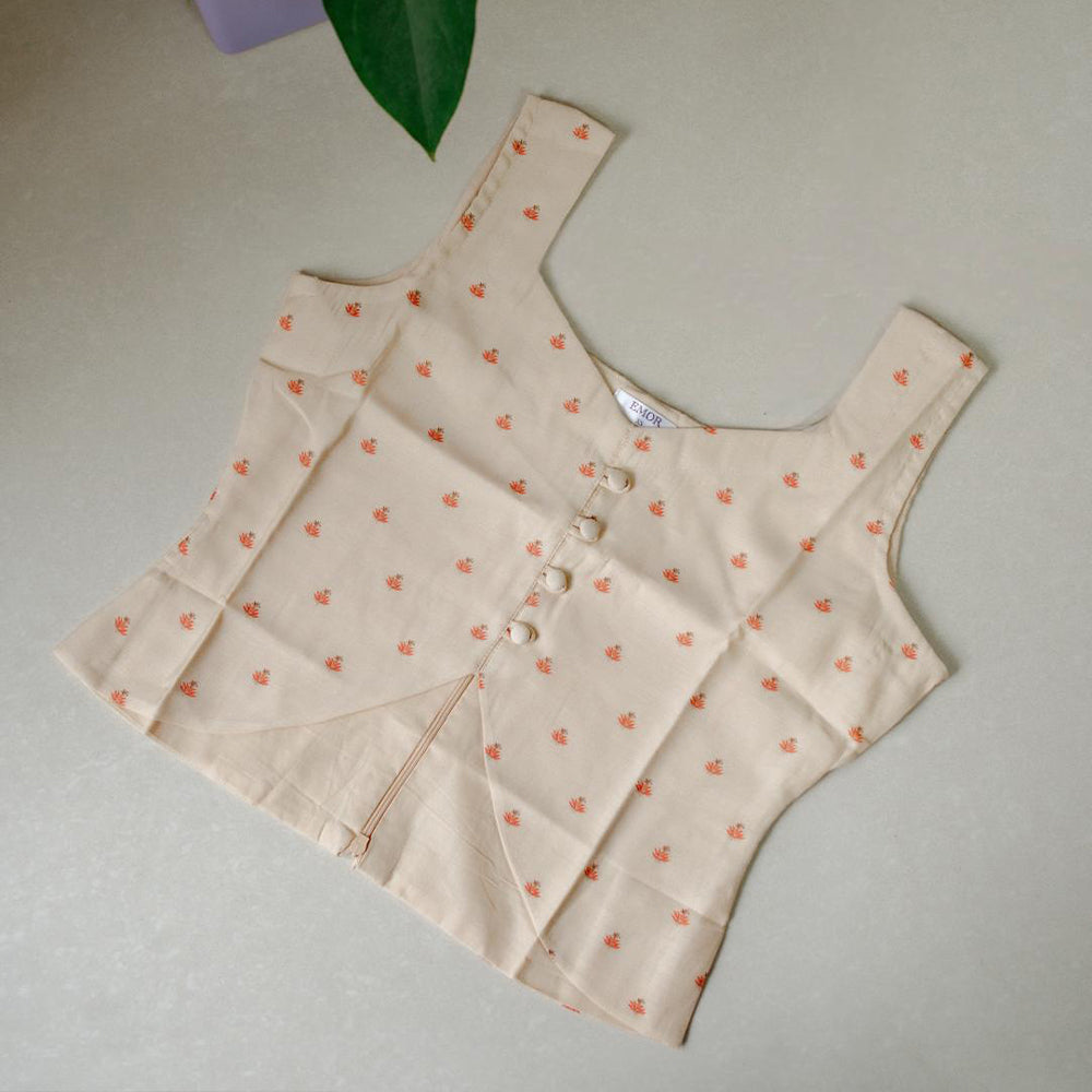 Printed Sweetheart Neck Crop Top