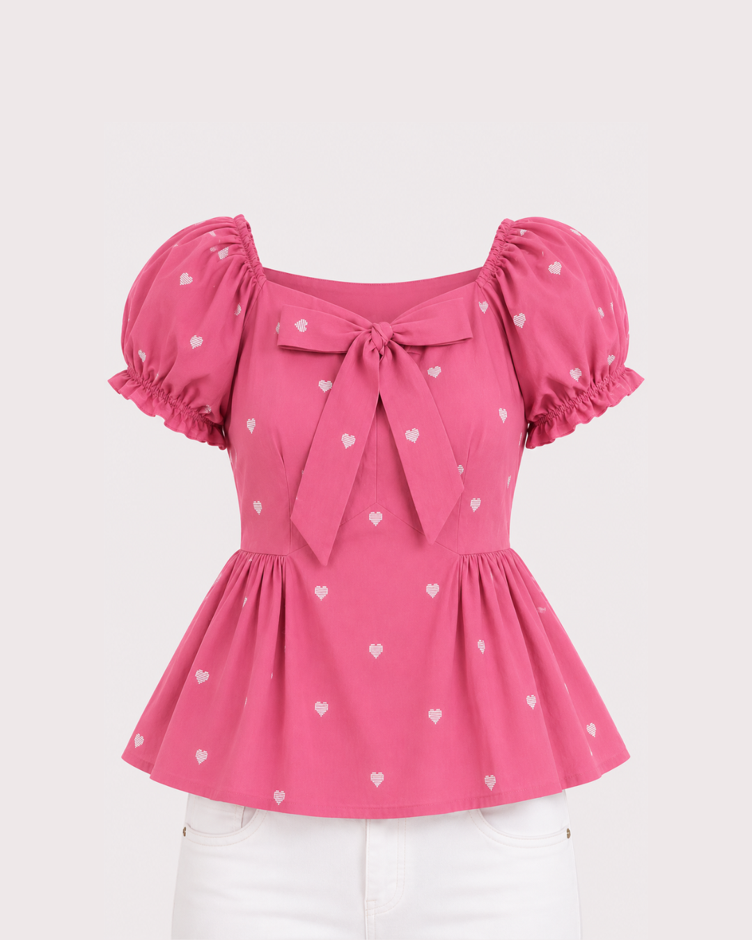Sweetheart peplum top