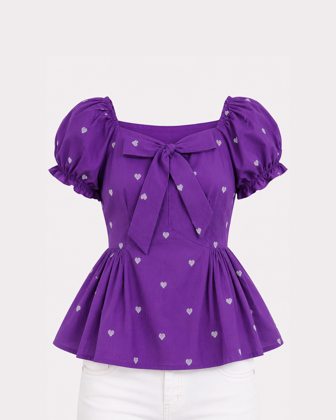 Sweetheart peplum top