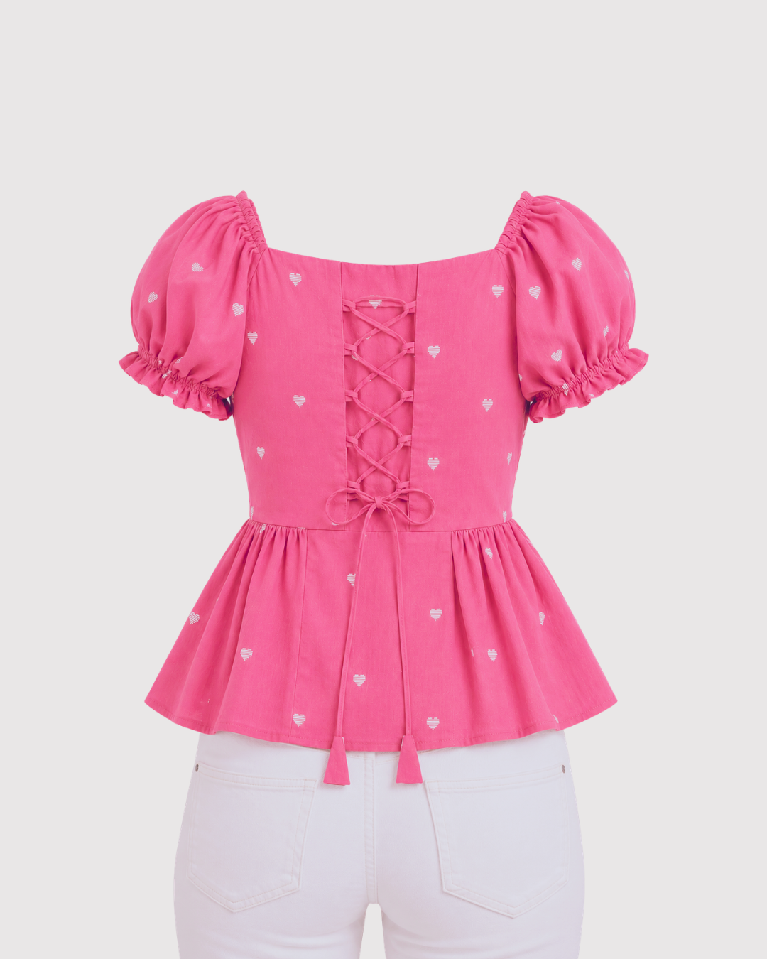 Sweetheart peplum top